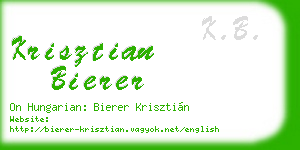 krisztian bierer business card